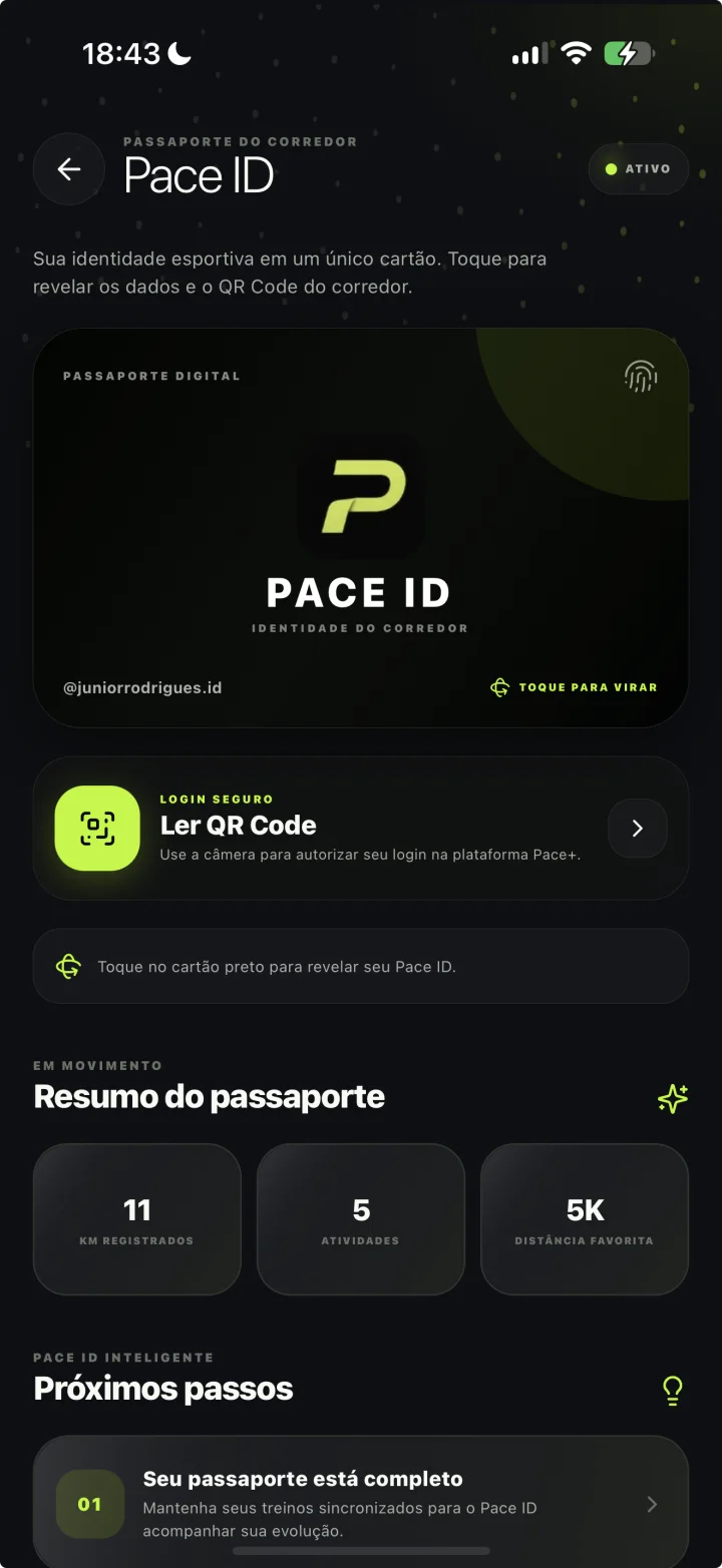 Identidade digital Pace ID no Pace+